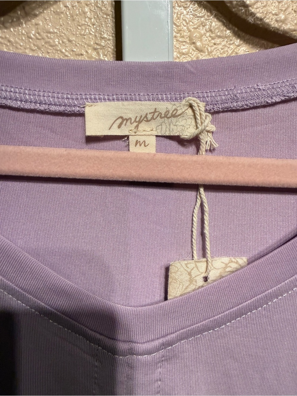 Mystree Lilac V-Neck Ruched Drawstring Crop Top women’s size medium - Picture 5 of 6